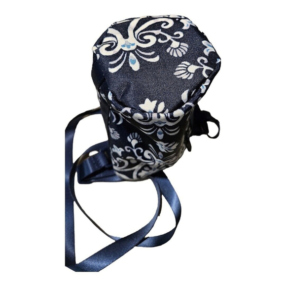 Vera Bradley Women Blue and White Lighten Up Water Bottle Crossbody - Picture 4 of 11